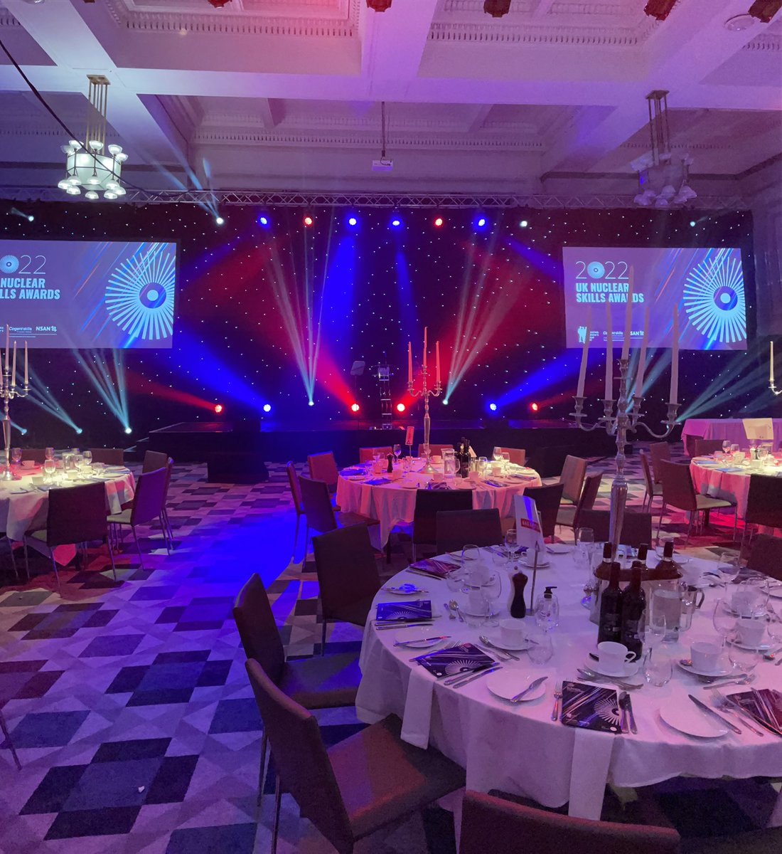 NSA_Nuclear's tweet photo. WOW! They have done it again!! Huge thank you to @Marickpartners for their amazing support with the #NuclearSkillsAwards. The room looks amazing! The excitement is definitely building – who will the winners be? https://t.co/9tyA5Kmtts