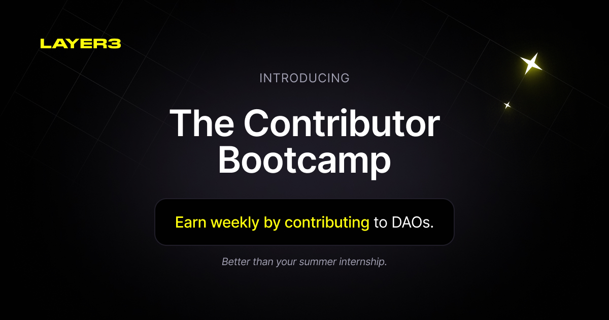layer3xyz's tweet photo. Forget trading sh*tcoins. Get paid to contribute to a DAO every week. 

Get matched with a web3 community that needs your skills below 👇 https://t.co/9qlHQjnNhI