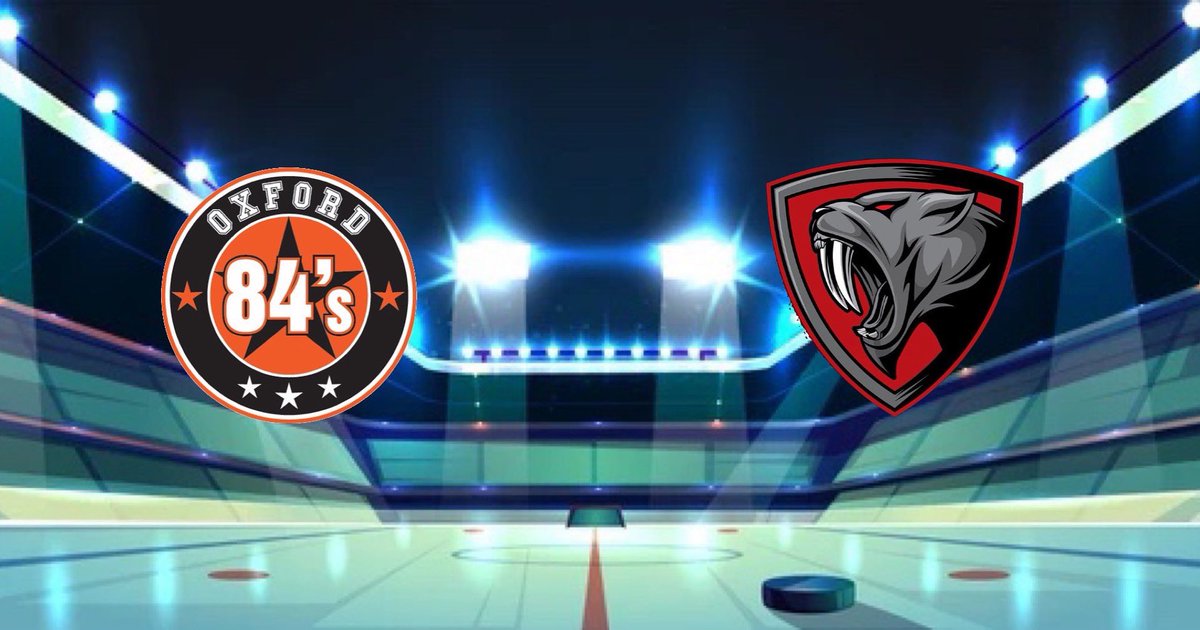 Oxford84S's tweet photo. 84’s are playing at home this weekend…head on down to Oxpens this Saturday to see the 84’s take on the @swindonsabertooths 👍 🏒

🗓  Saturday 2nd April 2022
⏰  20:00
📍  Oxpens Road, Oxford
🎟  Free entry

#Oxford84s #Oxford #Rechockey #IceHockey #wearetheeightyfours https://t.co/CCi3CR56d2