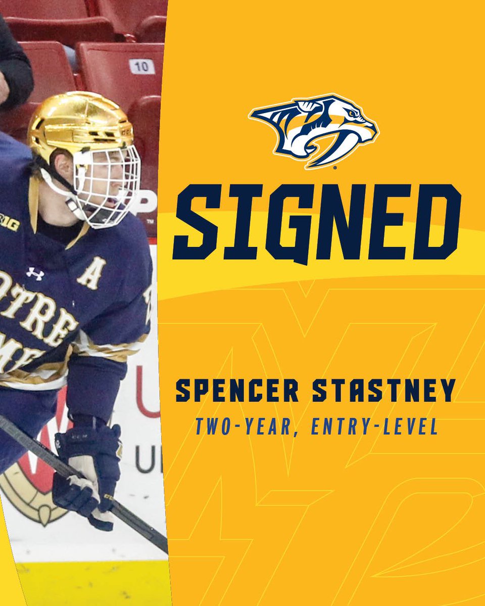 The #Preds have signed defenseman Spencer Stastney to a two-year, entry-level contract that will begin in the 2022-23 season.

bit.ly/3IWFUjB