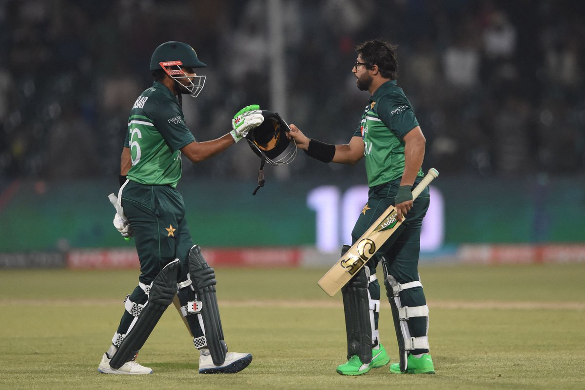 76Shadabkhan's tweet photo. WHAT A WIN. 2 hundreds in a row for Imam. Ek zaruri baat, badshah ek hi hai aur uska naam Babar hai. Team effort, fast bowlers were good and Fakhar provided the start, finished calmly by Ifti bhai and Khushdil. As a team we will work harder. Keep believing. #PakistanZindabad https://t.co/UQPf9qt8cL