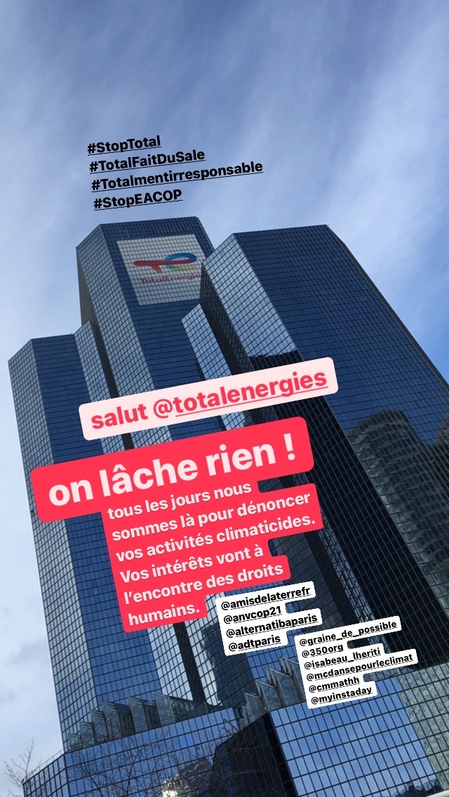 amelie_lebleu's tweet photo. énergies fossiles > émissions de gaz à effet de serre > dérèglement climatique > drames humains
Partout dans le monde, Total exploite, détruit, menace, ses activités sont meurtrières. @amisdelaterre @alternatiba75
#StopTotal #TotalFaitDuSale #TotalementIrresponsable #StopEACOP https://t.co/ChbUBYANEQ