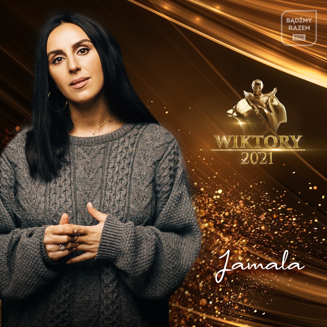 TVP's tweet photo. Tego nikt się nie spodziewał‼️ #Jamala 💙💛 swoim występem otworzyła galę #Wiktory2021 ✨ Włączcie teraz #TVP1 i oglądajcie 🤗 #BądźmyRazem 👍 https://t.co/yRhE90FxYU