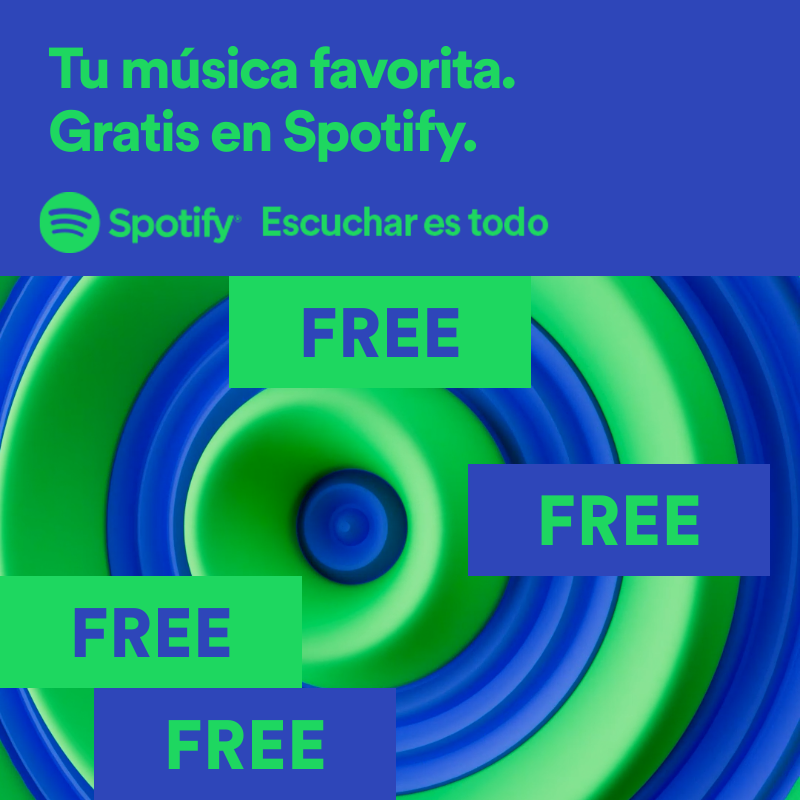 Spotify's tweet photo. Escucha lo que te gusta. Gratis en Spotify.