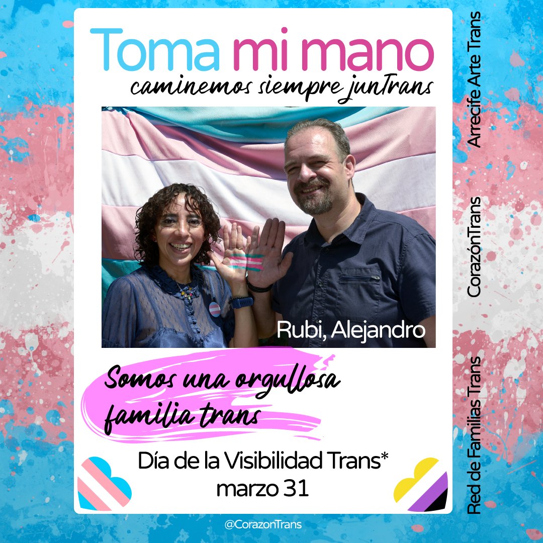 CorazonTrans's tweet photo. Toma mi mano, no estás sola, solo, sole #31MVisibilidadTrans #InfanciasTrans #OrgulloTrans #TomaMiMano #TeAmoTrans @l_nelsi https://t.co/gvJwfg0BWr