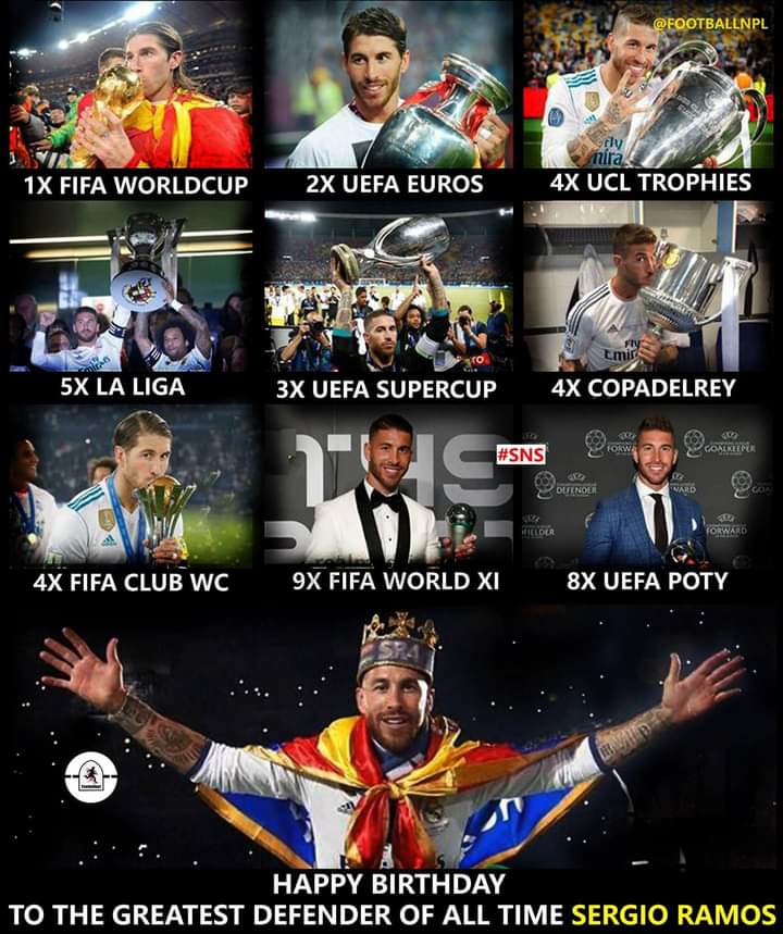 Happy Birthday Sergio Ramos Best Defender Of This Generation  