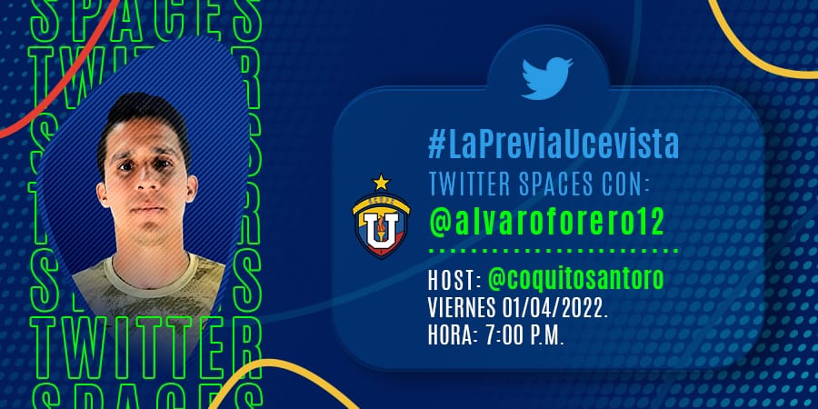 UCVFCOFICIAL's tweet photo. #LaPreviaUcevista

El día de mañana nuestro capitán Álvaro Forero estará participando en un Twitter Spaces a través de nuestra cuenta oficial @ucvfcoficial ⭐🔵🔴

El espacio será moderado por @CoquitoSantoro. Envíanos tus preguntas e interactúa con nosotros. 👀✍️ https://t.co/yGV43vnnCs