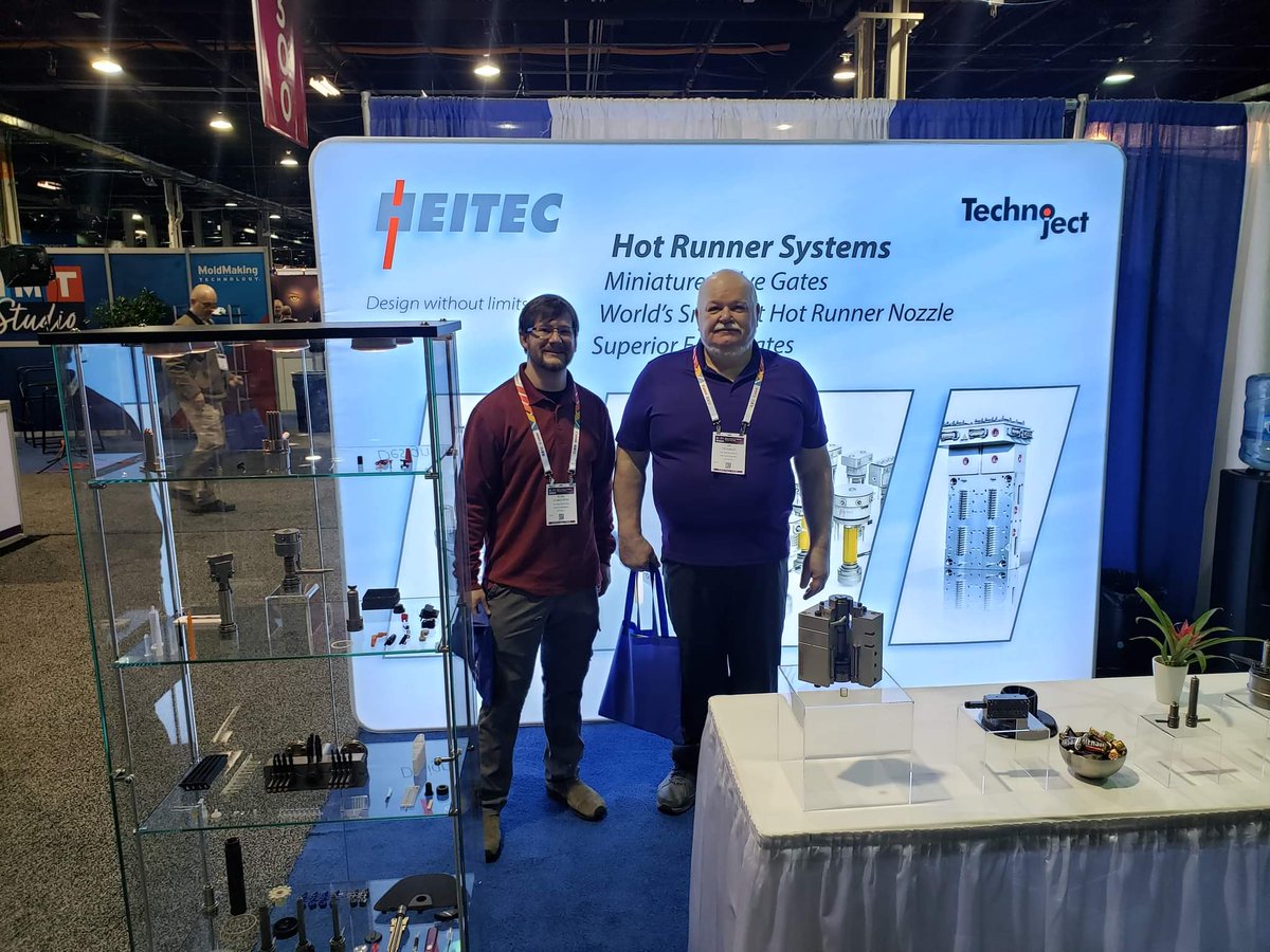 _Technoject_'s tweet photo. Many visitors are checking out the latest Heitec hot runner products. Last day to see us at PTXPO- booth 1430! @plastechmag #ptxpo22 #ptxpo2022 #tradeshow #Plasticstechnologyexpo #heitec #plastics #hotrunners #ptxpo #technoject https://t.co/tvmMW0bOAM