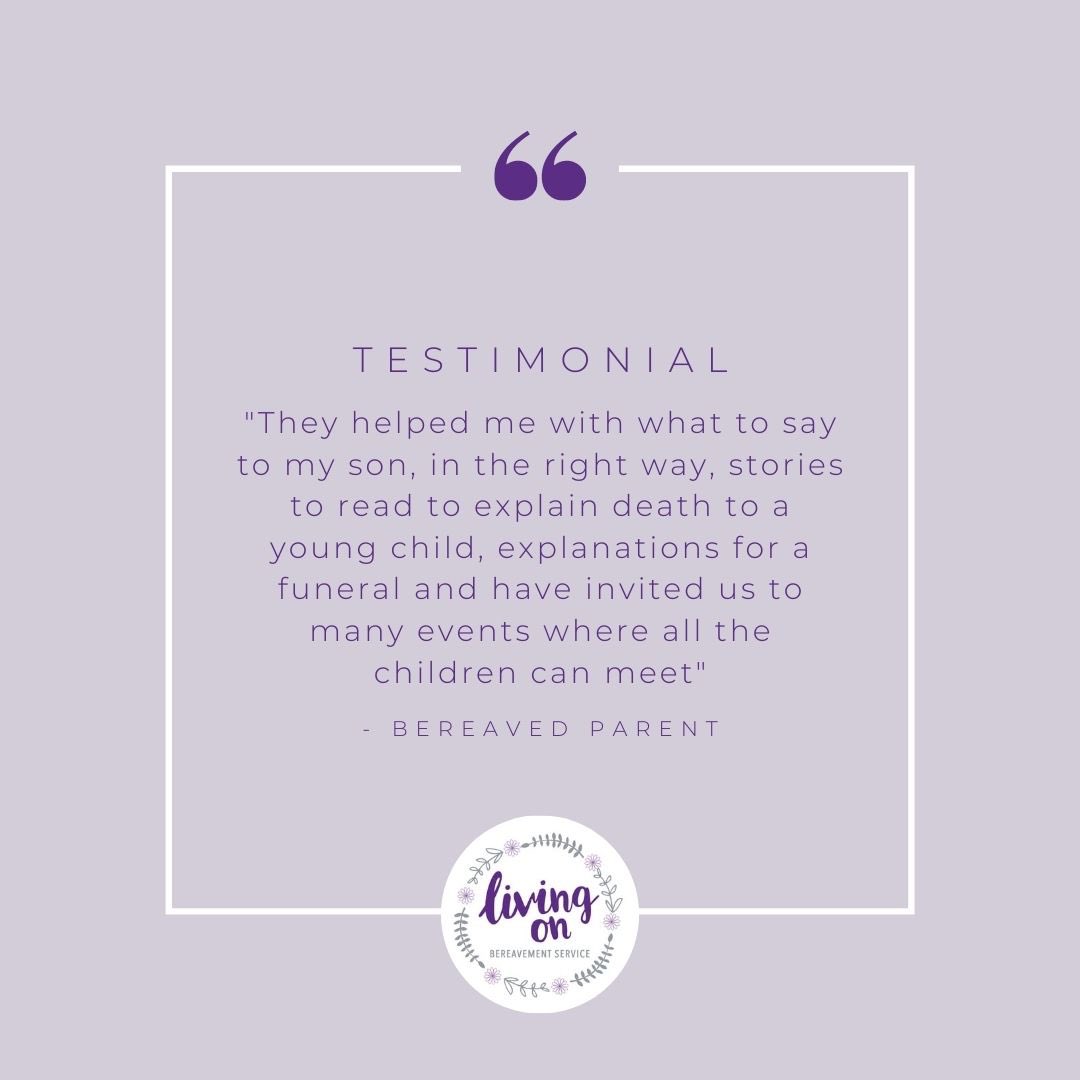 LivingOn00's tweet photo. Some ways Living On helps a bereaved family 💜 #livingon #grief #support #testimonialthursday https://t.co/h30AATOGKB