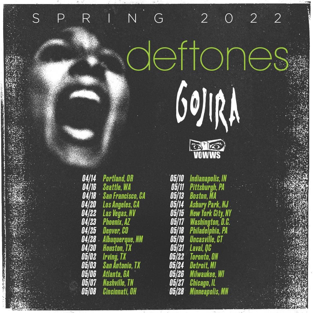 musicaddictmag's tweet photo. Only 2 weeks away from the start of @deftones North American spring tour. Pick up tickets while you still can at https://t.co/6PWPVnjDbQ.

#musicaddictionmagazine #deftones https://t.co/W6Cv2hwij7