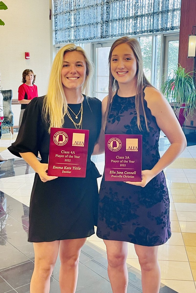 FBCReign_Veal's tweet photo. Congratulations to Alabama Southern Starz Veal 2022 Emma Kate Tittle and Ella Jane Connell on being named the ASWA 4A and 3A players of the year. Can not wait to watch these young ladies play in college. https://t.co/ImXciTmExa