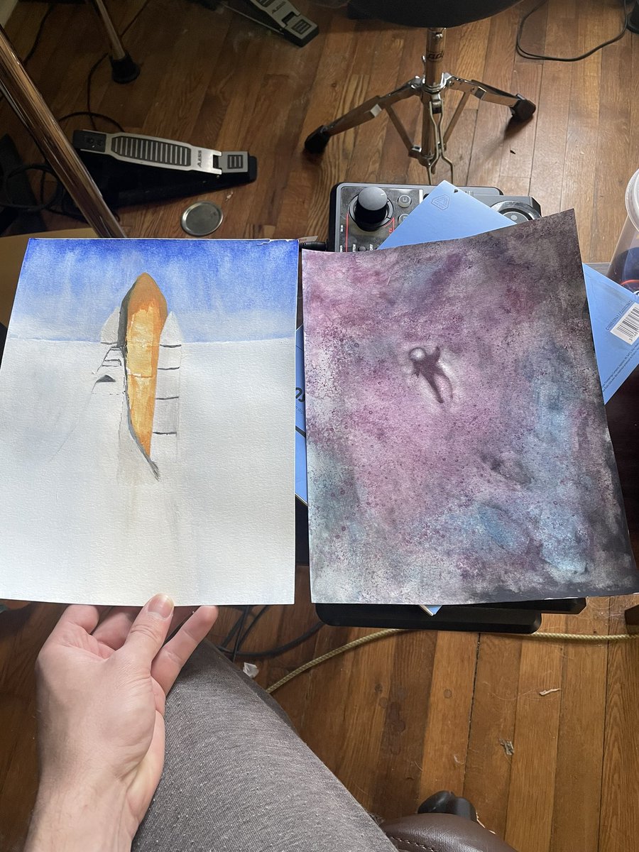 outer_spaced_'s tweet image. Trying to teach myself watercolor but how tf do you paint clouds