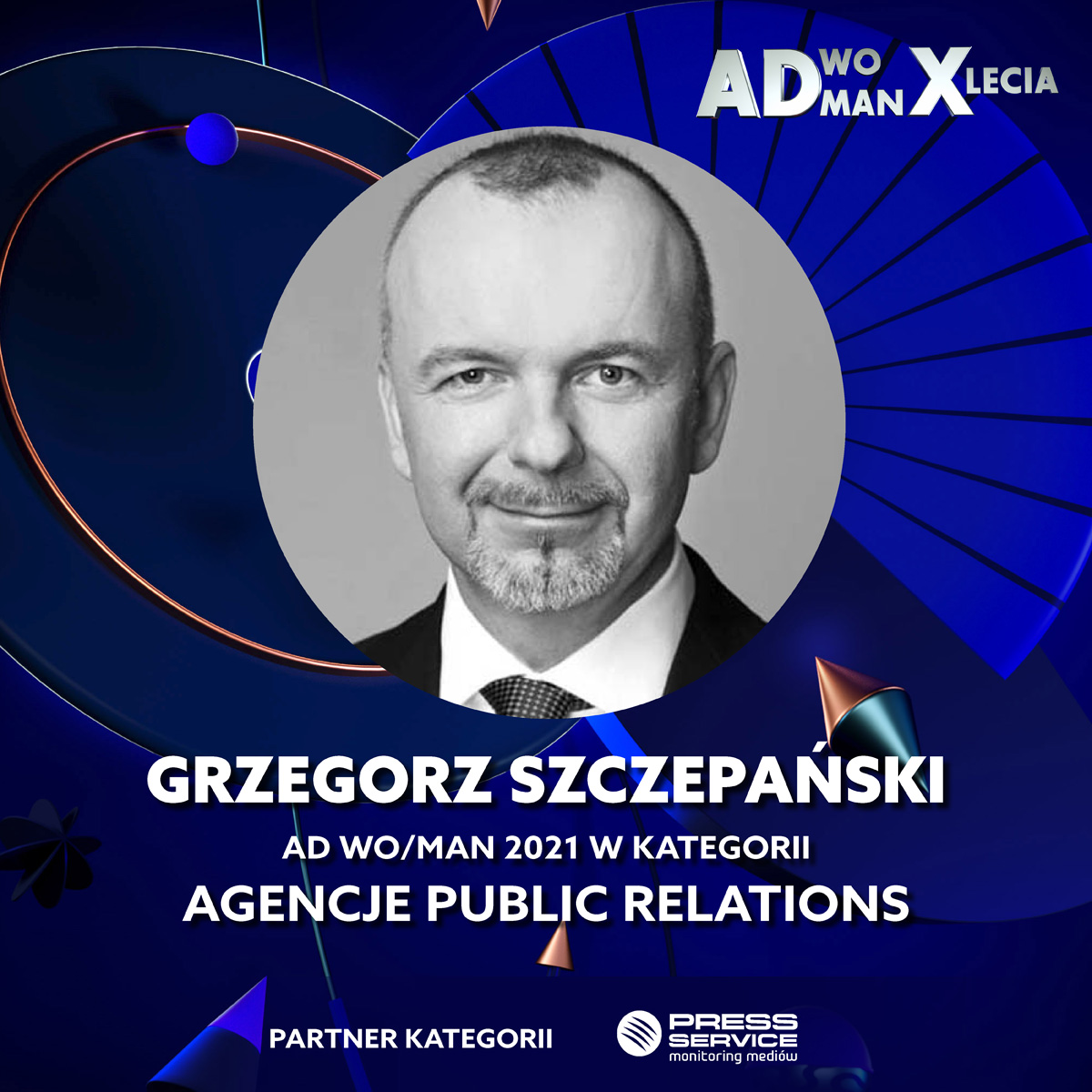 PressRedakcja's tweet photo. Grzegorz Szczepański z Hill + Knowlton Strategies z tytułem AD WO/MAN 2021 w kategorii Agencje PR. Gratulacje! #ADWOMAN https://t.co/ZlQff1gqzD