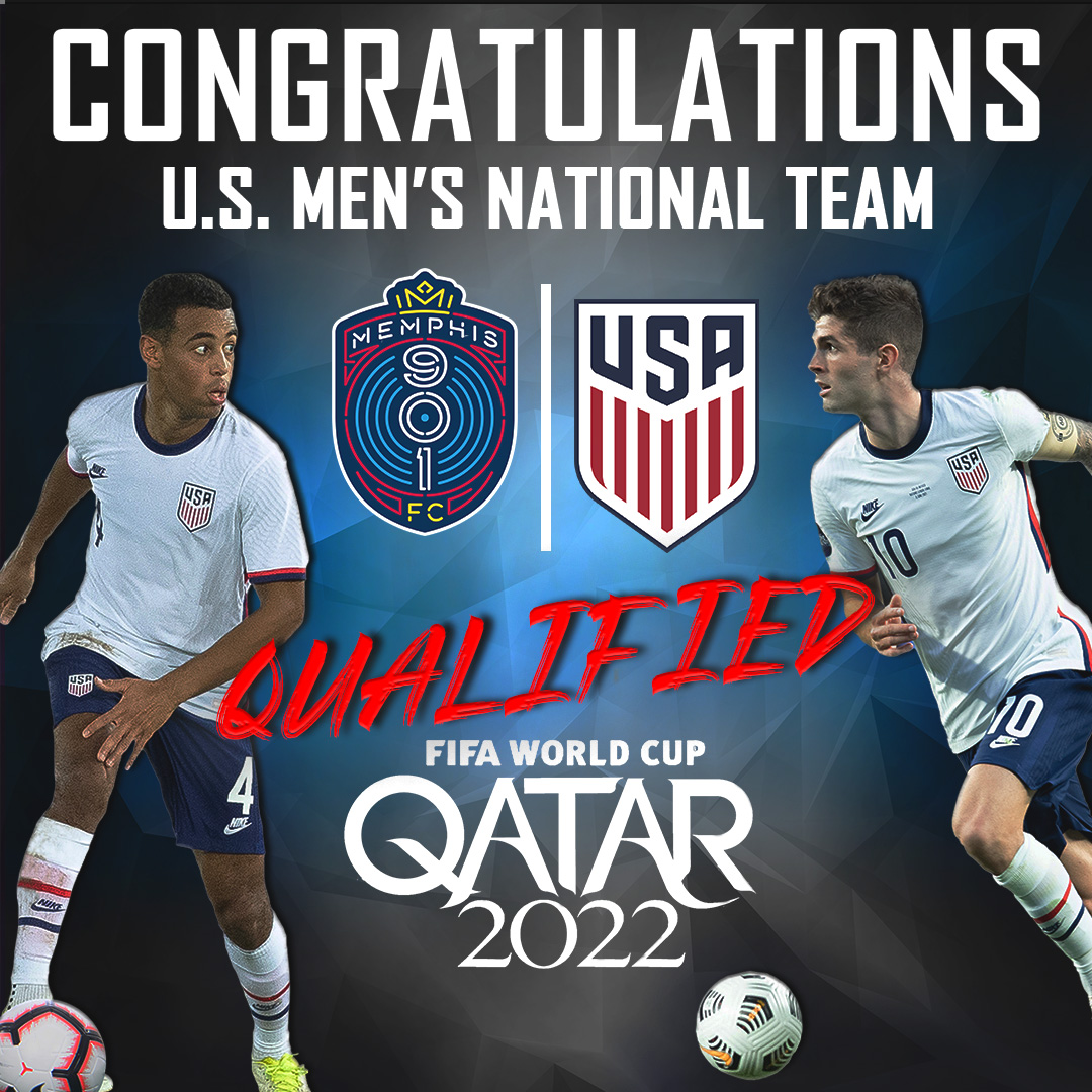 Memphis901FC's tweet image. Congrats to @USMNT for qualifying for the World Cup!

To celebrate - we're offering a 2 ticket for $22 special for ALL of our matches in April. Use the code 𝟮𝗙𝗢𝗥𝟮𝟮

*Offer ends April 3*