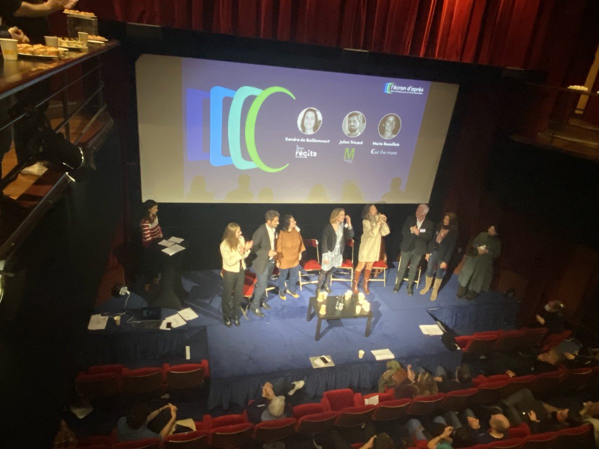 🎬📺🌱 Clap de fin pour la première édition de l'événement #LEcranDApres qui se tenait ce soir au <a href="/clubdeletoile/">Club de l'Etoile</a>. Merci aux coorganisateurs, à tous nos supers intervenants, aux animateurs, à nos partenaires qui ont rendu cette belle soirée possible. Now let's celebrate 🍾