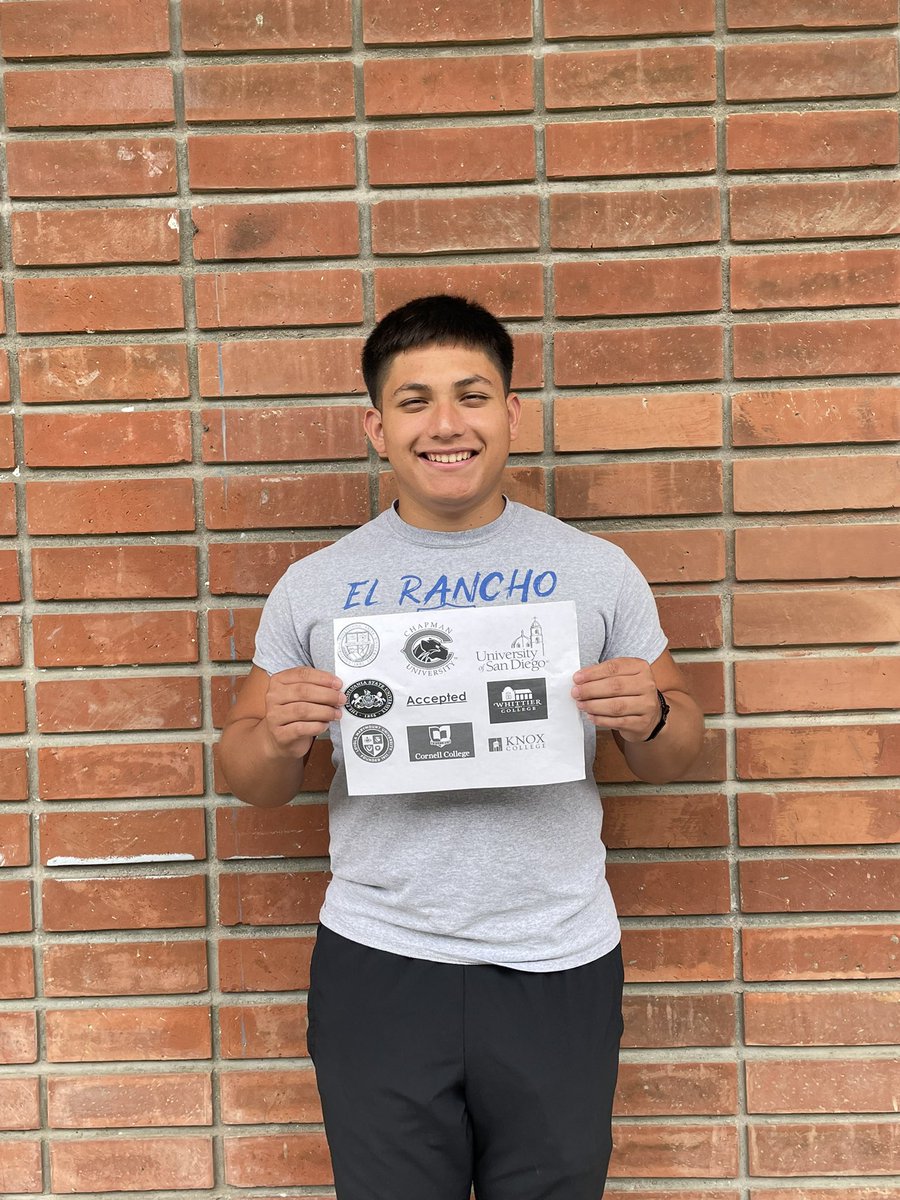 avid__erhs's tweet photo. AVID College Acceptances: Anthony Bonilla @MrRojoP @MrPorterERHS @ElRanchoHS #FromElRanchoToAnyWhere https://t.co/n1bkzaMATW