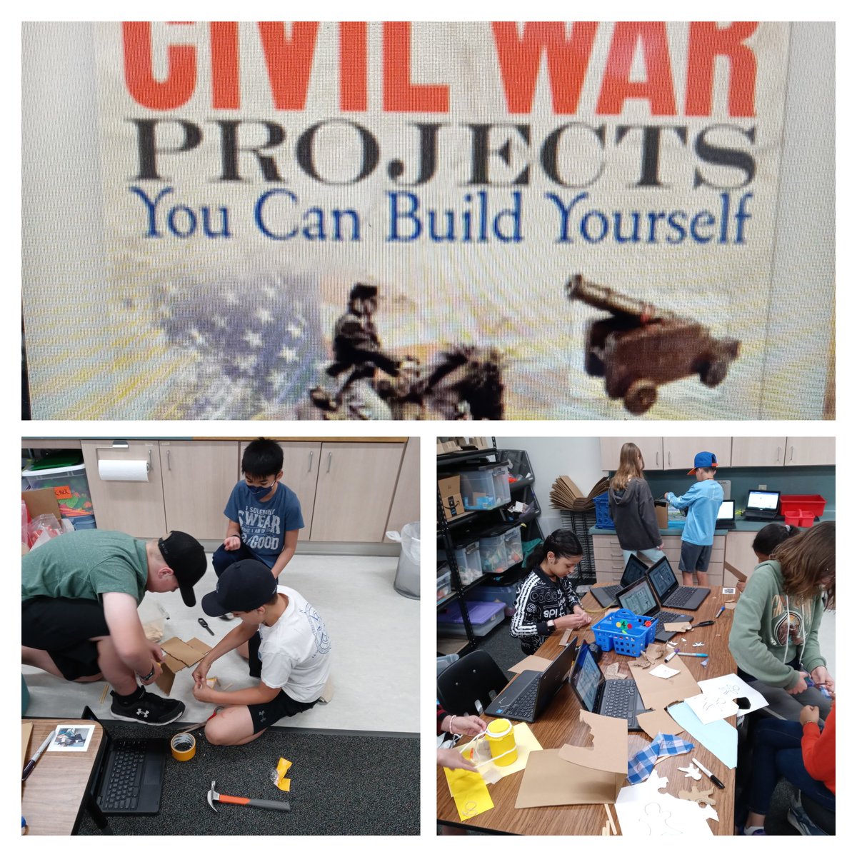 Building Civil War artifacts in the Innovation Lab. Such fun! <a href="/mrswittsclass/">Anne Witt</a> <a href="/SREStallions/">SRE Stallions</a> <a href="/DeanaLeGassick/">Deana LeGassick</a>
