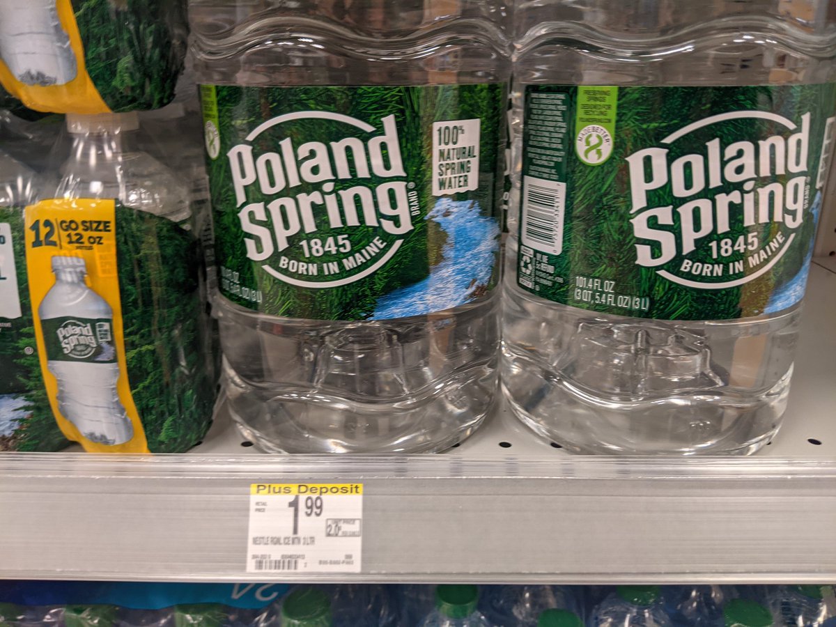 noahcrowe's tweet photo. This is called economic terrorism.
Nestle pays the US Forest service $2,100 a year for a permit to collect water. They then sell Poland spring and other water brands for over 4 billion dollars. That is not money they earned. That is water they stole from the American people. https://t.co/fcbScpQmNA