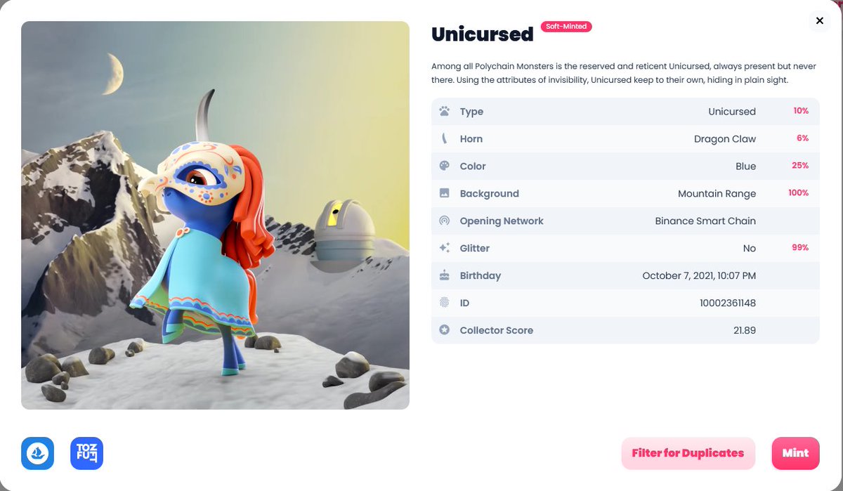 Hazee48751084's tweet photo. Hey guys, 

i wanna show you my very first beautiful Polychain Monster that I named "Lisa". She is not very valuable but she indeed has an emotional meaning to me. Say hi to her and definitely go check out @polychainmon. ^^

Stay tuned for this great project.
#MyFirstPolymon https://t.co/AG9UydX3Al
