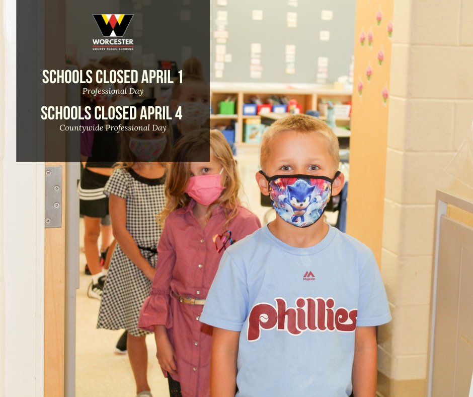 REMINDER: Schools will be closed for students on Friday, April 1, and Monday, April 4, 2022 for professional days. #WeAreWorcester