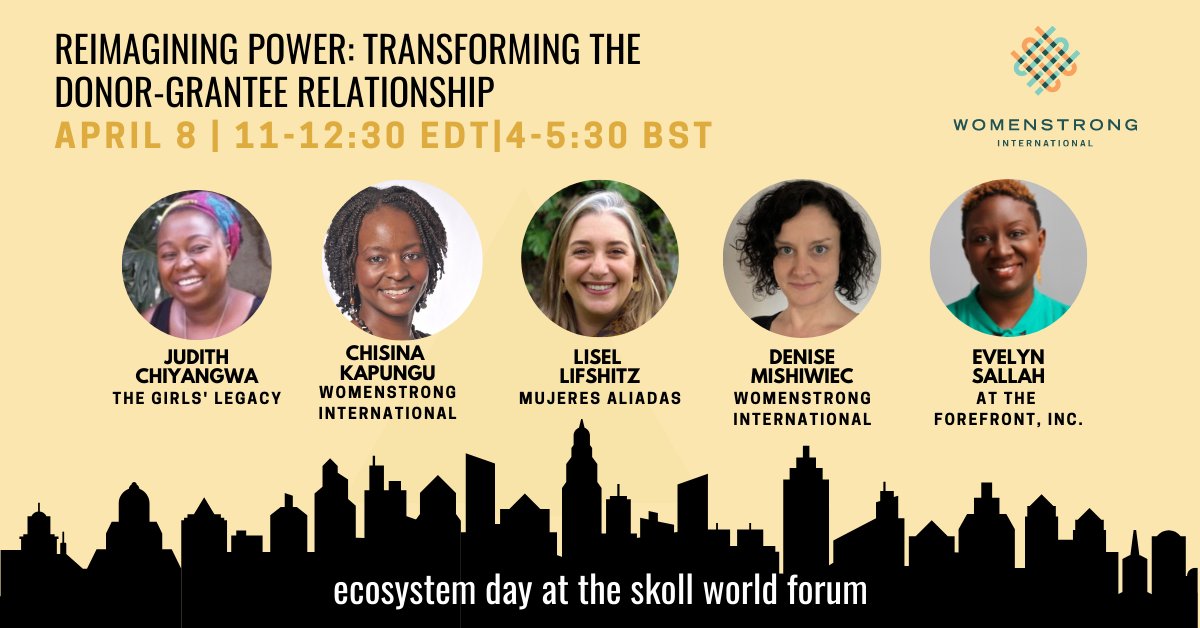 womenstrongintl's tweet photo. How do we redress the balance of power in grantmaking? Chime in during our Ecosystem Day event at the 2022 @SkollFoundation World Forum! Register here: https://t.co/FJy09wSVss
#SkollWF #ReimaginingPower https://t.co/O9F8D5SL3E