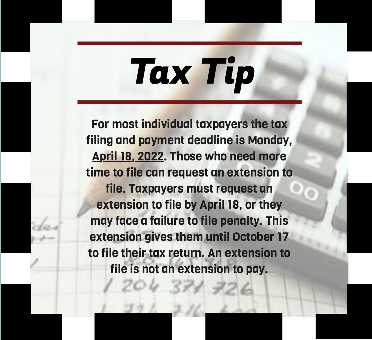 A little #TaxTipThursday for us today as the tax deadline grows closer and closer 🚨🚨