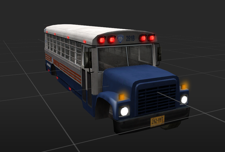 Olanovski's tweet image. Retextured the Prison Bus for DPL. Game only accepts low resolution so the text/emblems look rough unfortunately. 😅 

Had the pleasure of working with FenderBender on this one, for he helped with sourcing some of the textures.

#DriverParallelLines #DriverGame #Driver4 #Modding