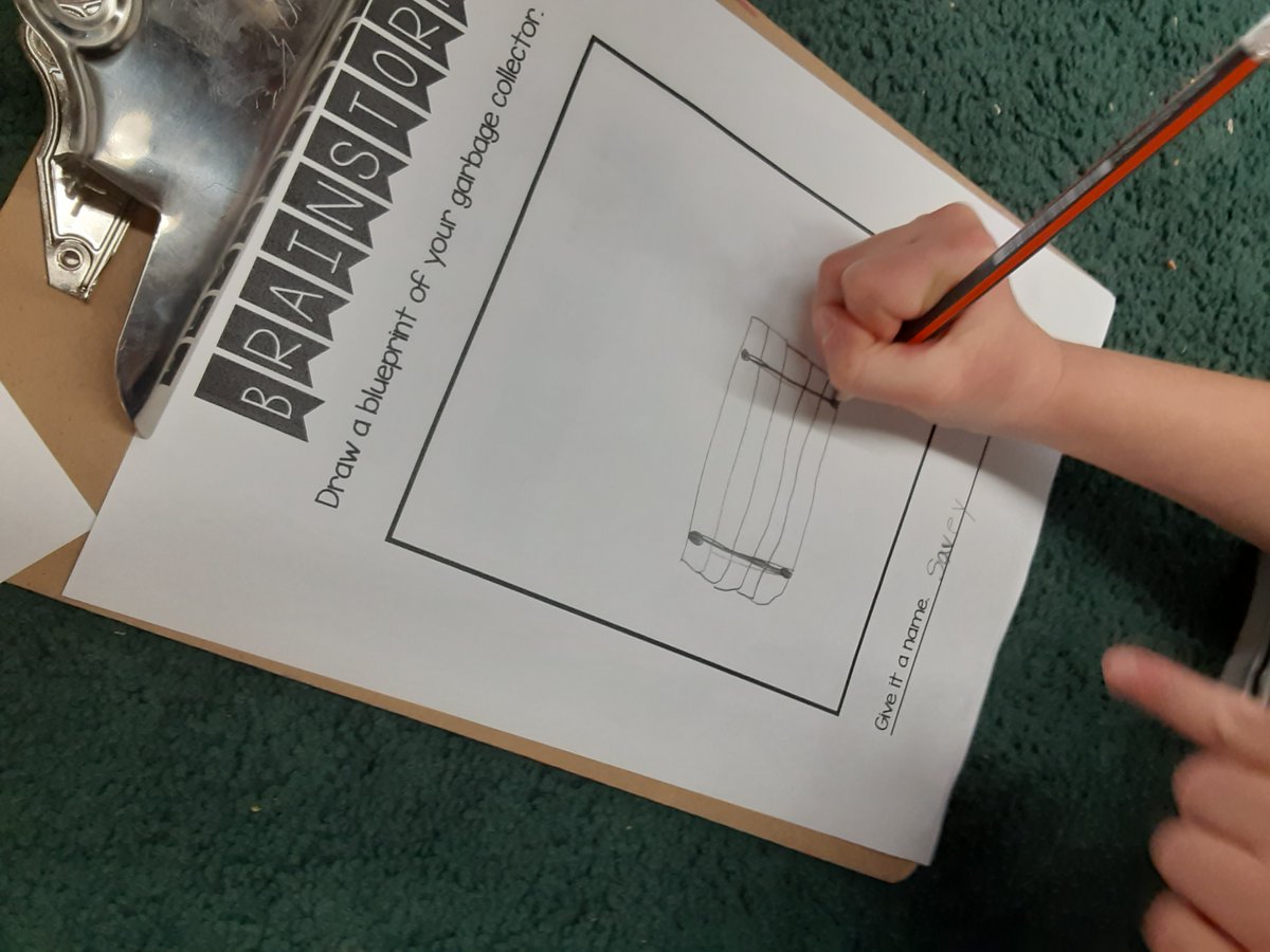 mrsbowesteaches's tweet photo. Part 3: Students learned that together with a partner they were going to construct a device that will help clean up the garbage in our oceans. Today we brainstormed what it will look like and the materials we will need to build with. #saveouroceans #pbl #listwriting #STEM https://t.co/ar4lOIOV9D
