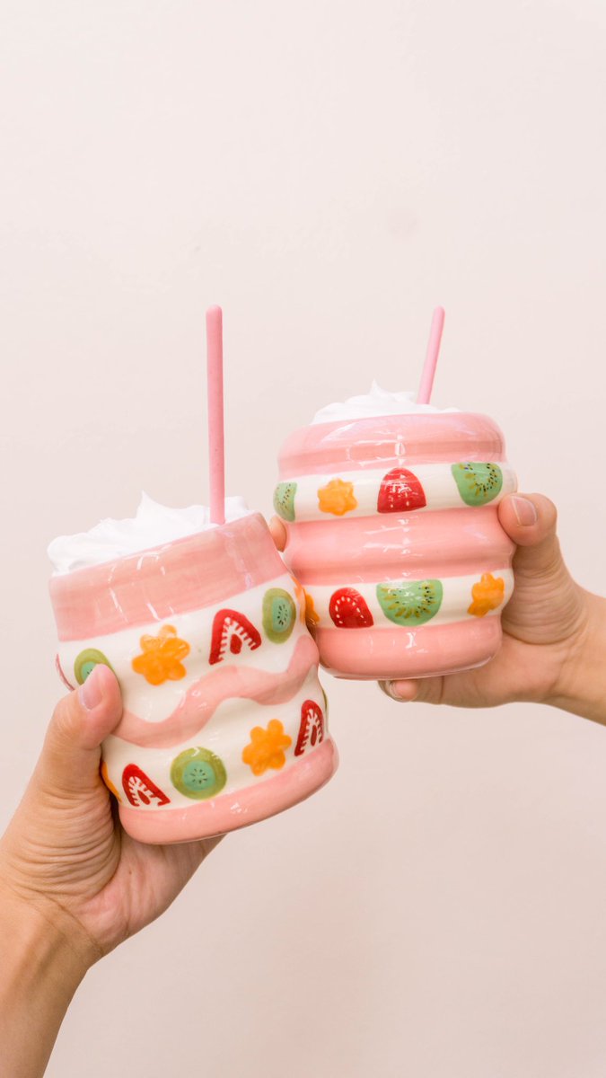 Fruit sando inspired mugs 🍓🥭🥝