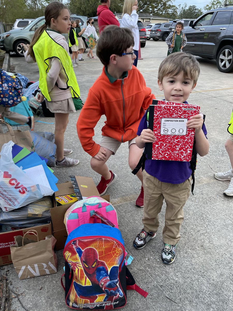 JPschools's tweet photo. The @airline_park Student Council partnered with @APAAS_PTO to collect supplies &amp; money for Arabi Elementary, which was impacted by a tornado earlier this month. #ForwardTogetherJP @SBPschools https://t.co/GepAZ2FM1S