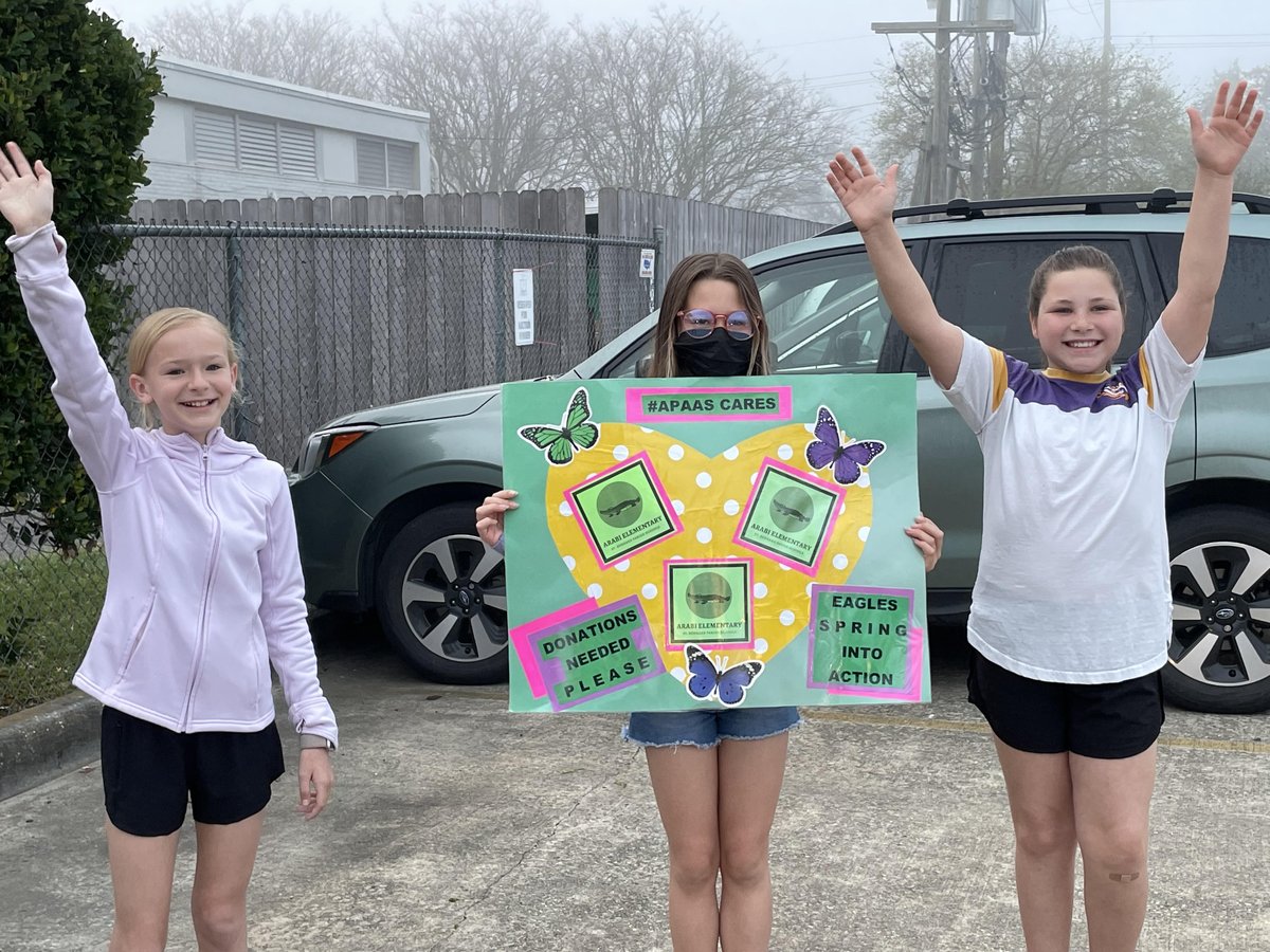 JPschools's tweet photo. The @airline_park Student Council partnered with @APAAS_PTO to collect supplies &amp; money for Arabi Elementary, which was impacted by a tornado earlier this month. #ForwardTogetherJP @SBPschools https://t.co/GepAZ2FM1S