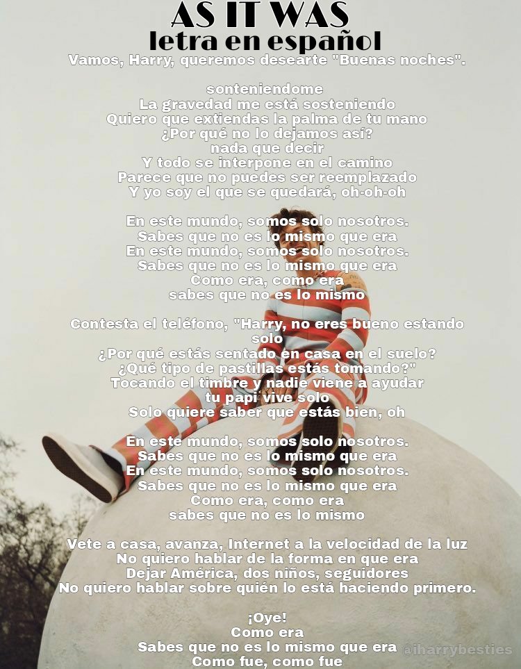 Traducción al español de As It Was!

#AsItWas