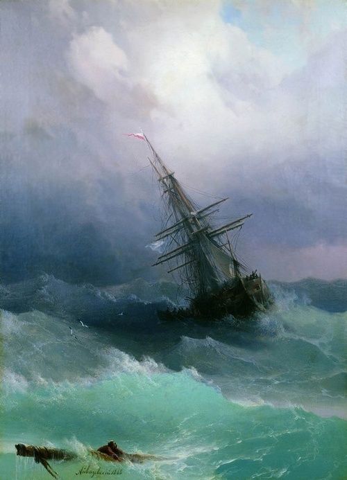 arteemiska's tweet photo. I. K. Ajvazovsky, Ship in the Stormy Sea, 1887 #ajvazovskij #ship #marineart https://t.co/PY64LMx9zH