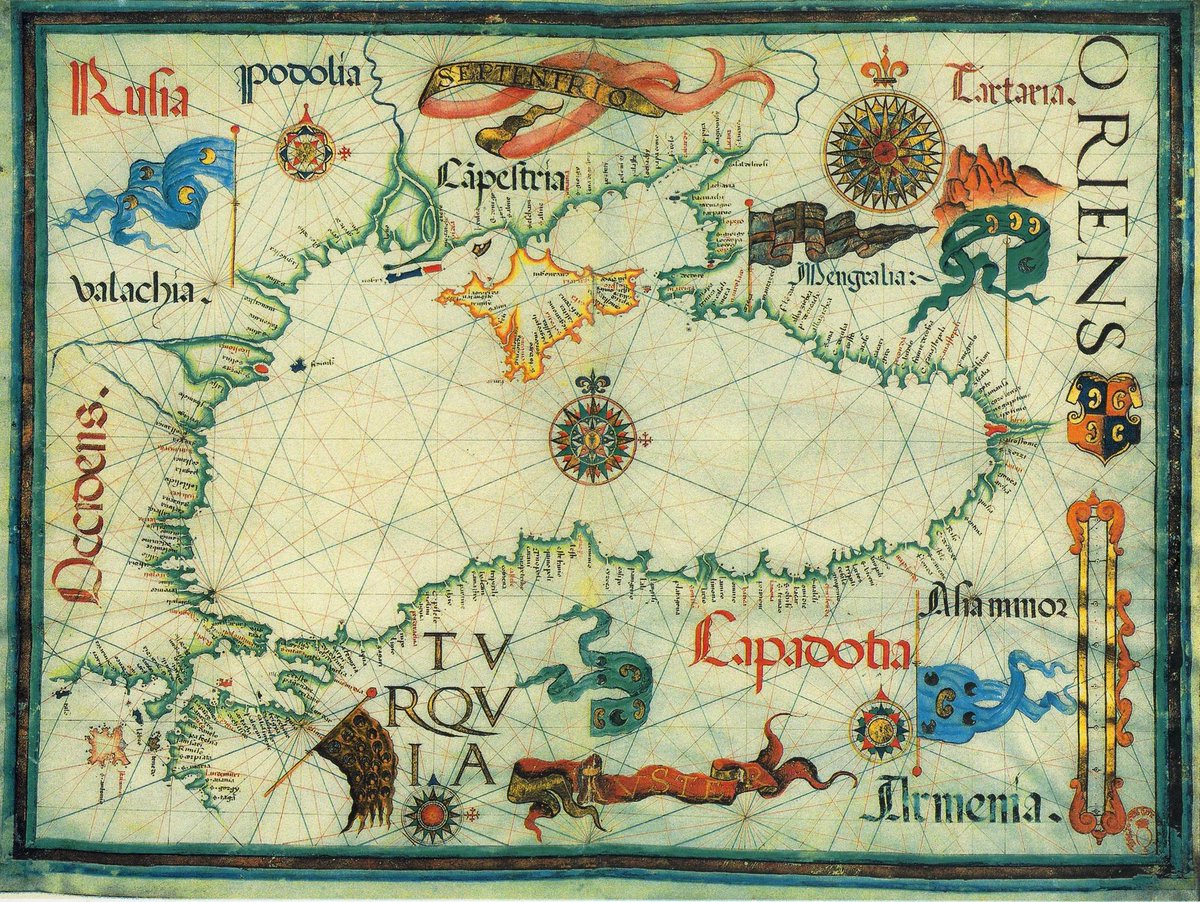 vintagemapstore's tweet photo. Map of Black Sea, 1559. https://t.co/9F68a51wrl