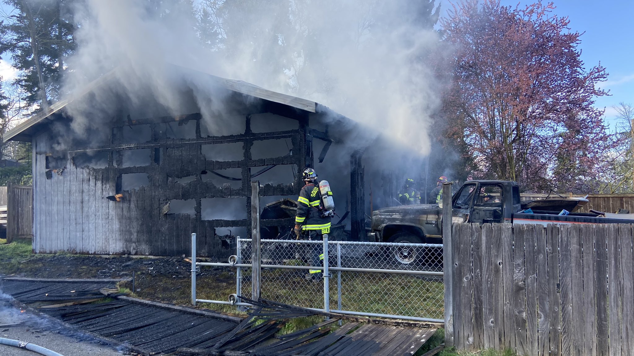 South County Fire on Twitter "Fire in a garage with a dwelling unit in
