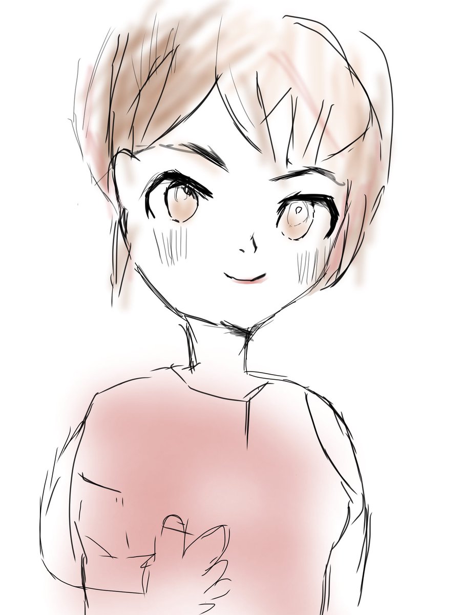 ショートヘアの女の子 Ameもちのイラスト