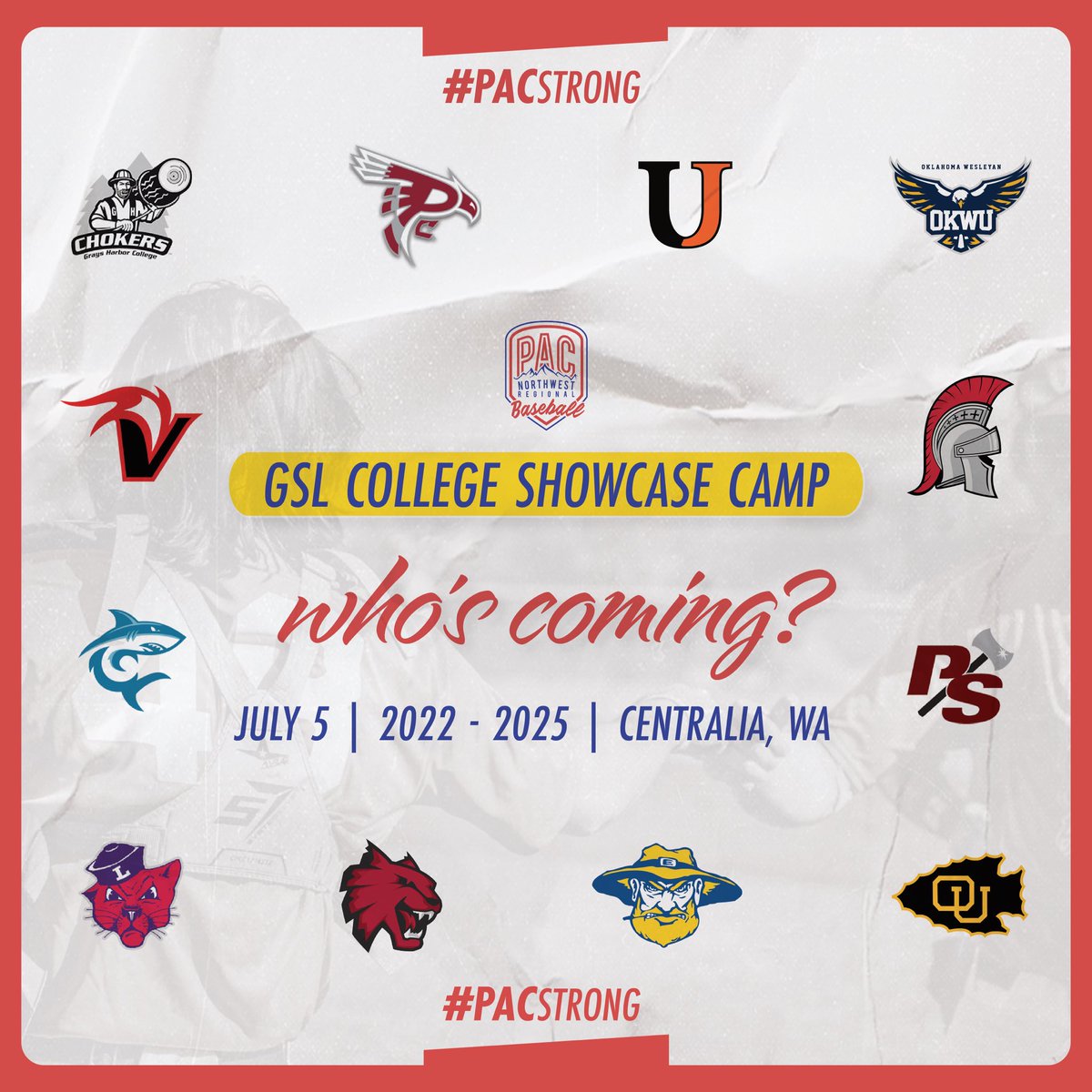 PNWBaseball's tweet image. @GSLtournaments College showcase camp is a great opportunity for HS players to get hands on instruction from some of the top collegiate programs.

**Players interested in signing up for this camp DO NOT have to play in the College Showcase Tournament

#PACstrong