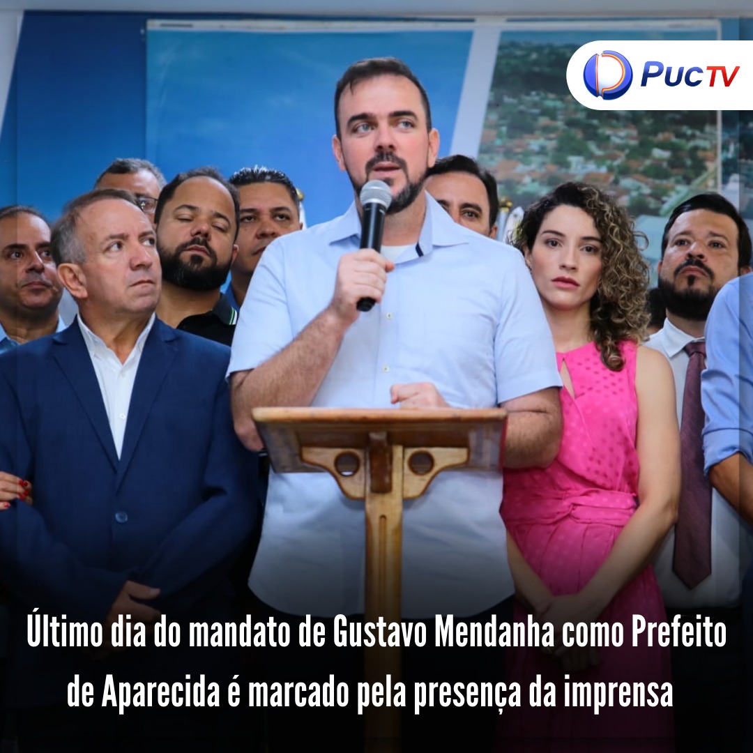PUCTVGoias's tweet photo. Hoje (31), o primeiro compromisso do Prefeito de Aparecida de Goiânia, Gustavo Mendanha foi com a imprensa, ele citou que está entregando uma cidade organizada, com investimentos na saúde, na infraestrutura e asfalto em grande parte da cidade.

#gustavomendanha #comunicacao https://t.co/Hy31B5q1wD