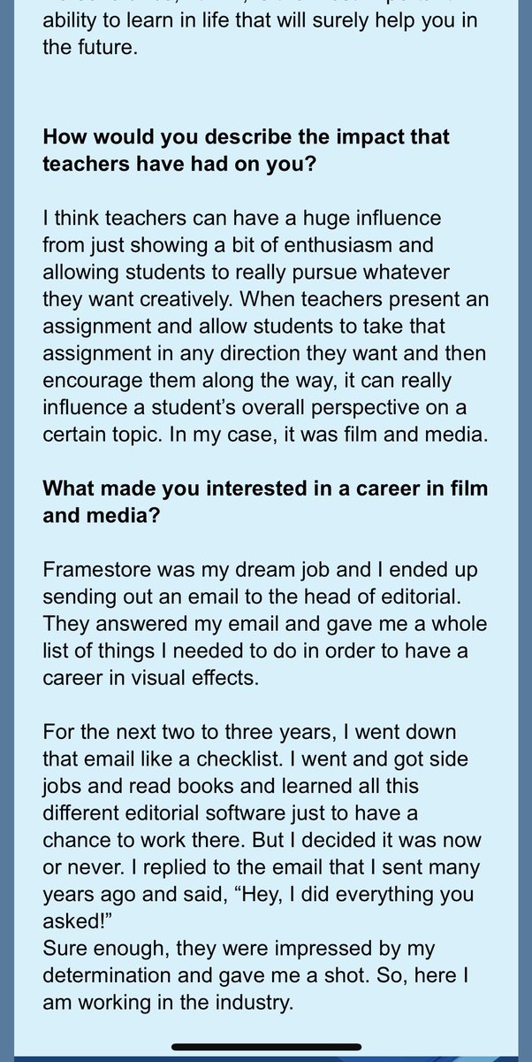 Shoutout to Lachlan @SouthLionsWE alum for following his passion for film and educator Ms. Marzano. Marzano was a @FCyouthFilm founding @TVDSB committee member! @ForestCityFF @tvdsb @TVInnovates