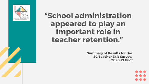 SCTEACHERtweets's tweet photo. We’re looking forward to sharing this year’s insights from our newly-released #exitsurvey. Read and share last year’s results: https://t.co/N3tFstkE1B, then join the #SCTeacherData movement here: https://t.co/9HGFdbCYpg. #TeacherRetention https://t.co/EMIMcAuwsF