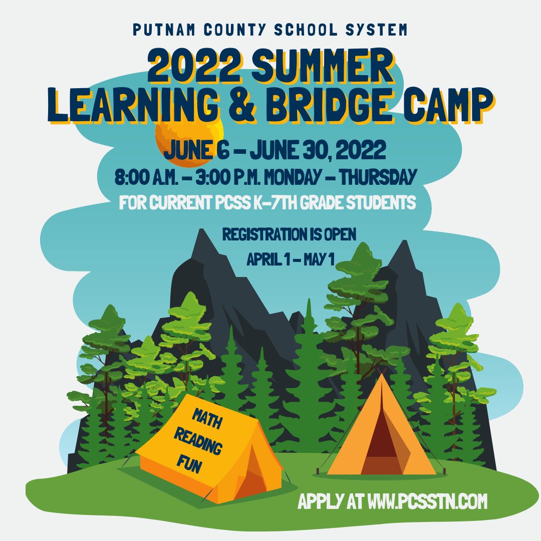 PCSS Summer Learning &amp; Bridge Camp launches tomorrow! 
Registration will be open April 1- May 1. 
.
.
For all the details, FAQs and to apply, visit pcsstn.com!

#PCSS #PCSSSummerCamp22