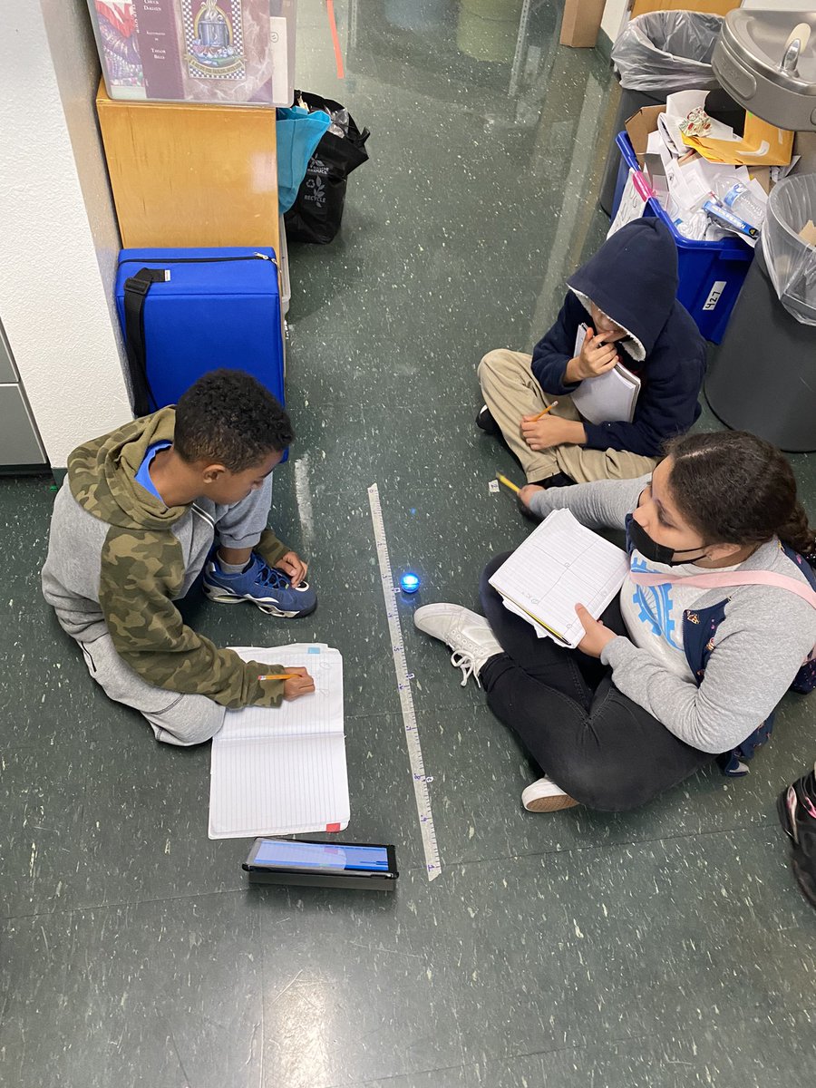 AmandaSciTeach's tweet image. During math we were learning about how to identify decimals on a number line! We used @SpheroEdu to code Sphero to the correct spot on the number line and then recorded the decimal and fraction in our math notebooks! We had so much fun! @JustES_STEM @HCTM_Math @TampaBaySTEM