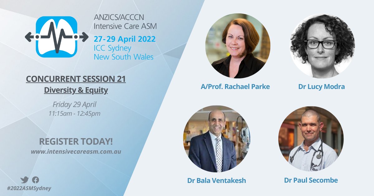 #2022ASMSydney
Register today!
intensivecareasm.com.au
<a href="/RachaelParke/">A Prof Rachael Parke 💙</a>