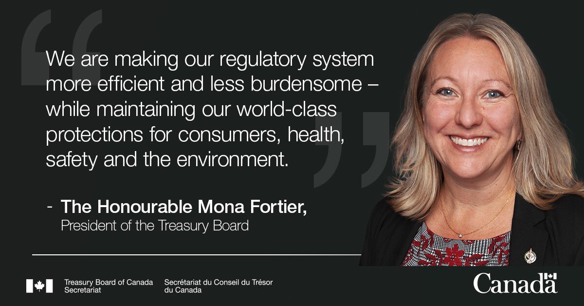 TBS_Canada's tweet photo. #GCRegs need to evolve with changing technologies and reflect current business realities, challenges and opportunities. That's why the #GC introduced the 2nd Annual Regulatory Modernization Bill: https://t.co/sr6EUCRgPy #GCRegMod (1/2) https://t.co/Lb3075tf3W