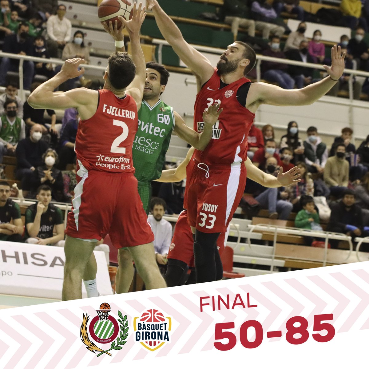 BasquetGirona's tweet photo. ⌛️✅ FINAL | La ONZENA en 1⃣2⃣ partits arriba contra  el @CBPHuesca! Grandíssim partit EQUIP! (50-85) 🔝🔥
𝗦𝗘𝗚𝗨𝗜𝗠 𝗣𝗘𝗧𝝠𝗡𝗧-𝗛𝝝! 💥

#VolemPetarho 💥 #CreixemJunts #SomhiGirona #OrgullGironí https://t.co/ZscifGYoW7