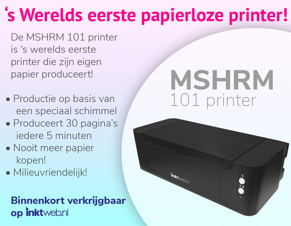 Introductie van de Inktweb.nl Papierloze Printer
