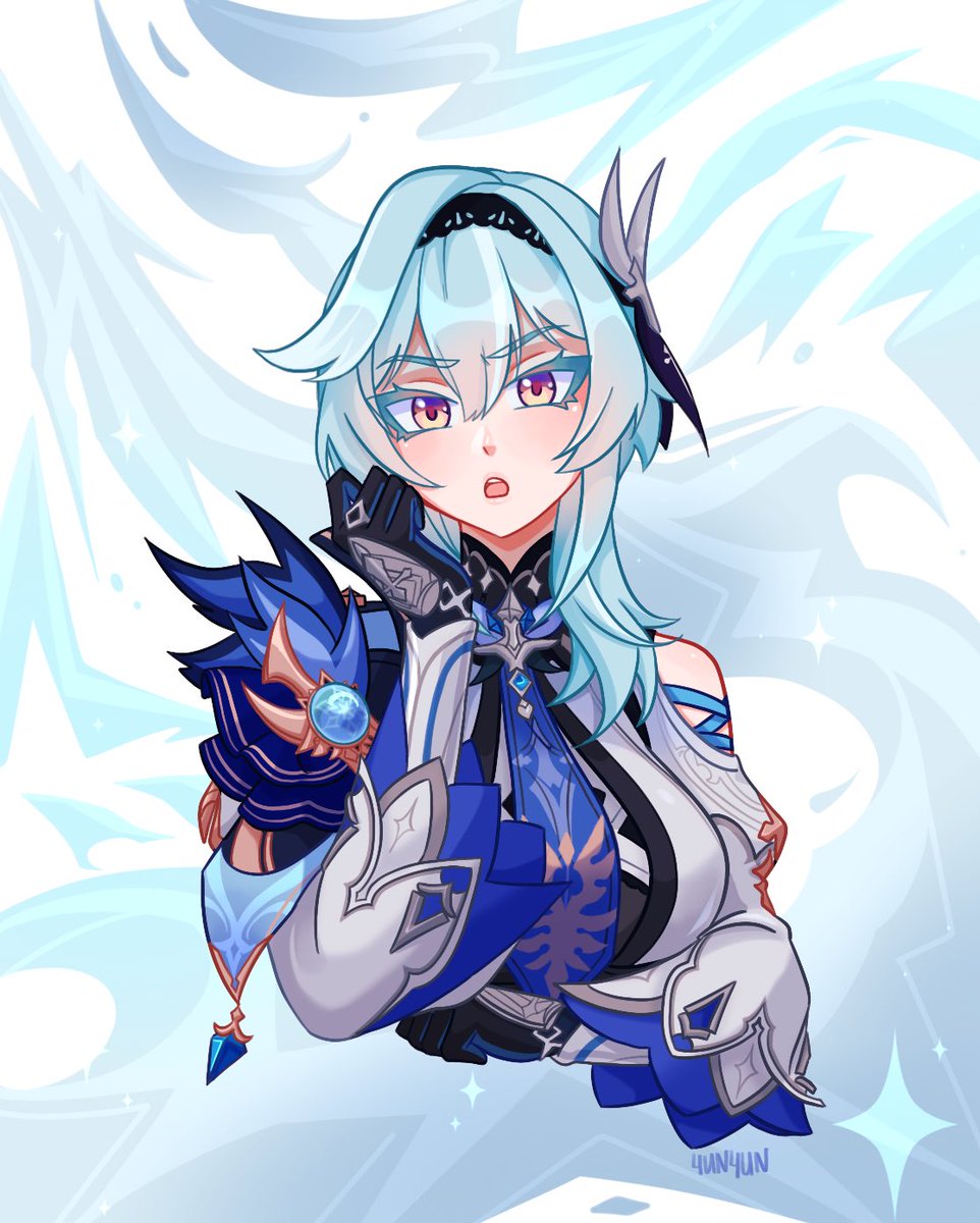 4un4un's tweet photo. Продолжаю крио парад ❄️❄️❄️
#genshinimpact #原神 #Eula https://t.co/lGWYhjNSXc