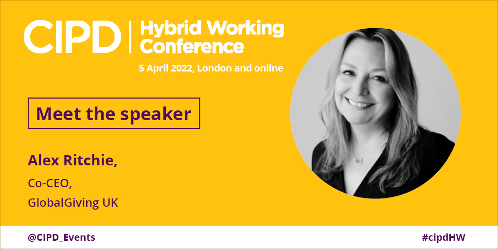 AlexRitchie's tweet photo. Join me next Tuesday at the @CIPD_Events Hybrid Working Conference, where I shall be sharing insights on how @GlobalGiving UK has successfully pivoted to hybrid working since the pandemic 
#cipdhw #hybridworking #reimaginetheoffice https://t.co/C9qdlWrayo
