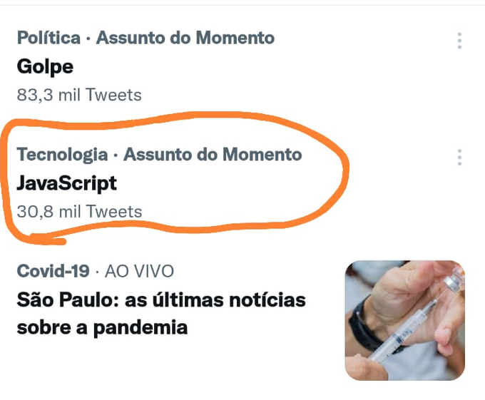 Why am I on Trending Topics in Brazil? What did I do? https://t.co/vAHJxDpAHY<a href="/tag/javascript"class="tags"><span>#javascript</span></a>