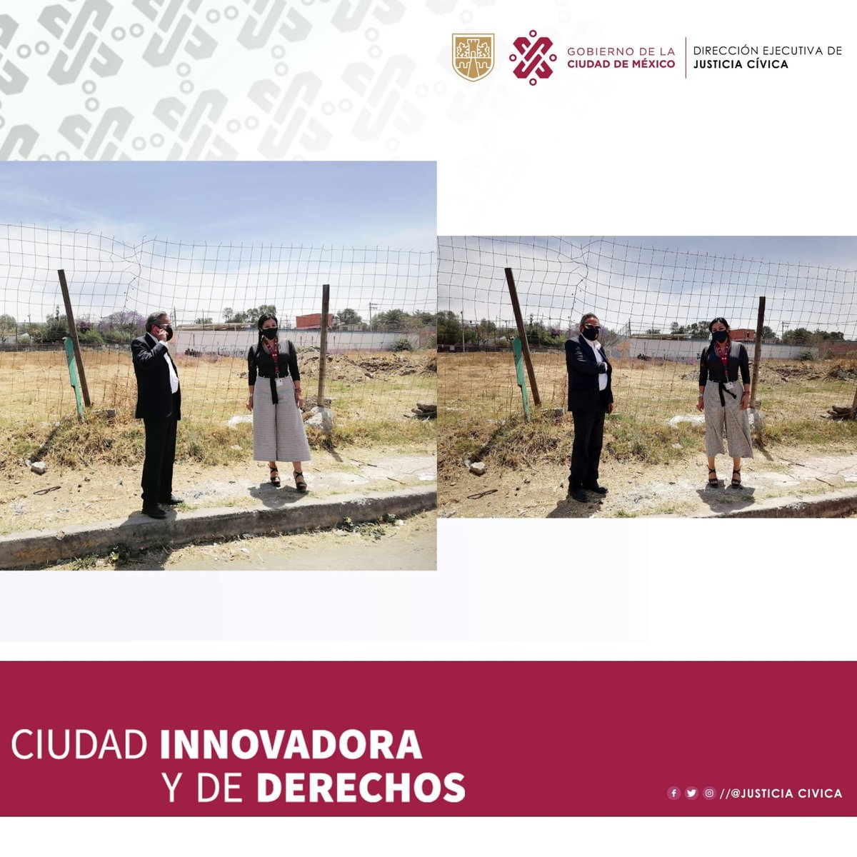 JusticiaCivica's tweet photo. Estamos en el terreno que ocupará las instalaciones del Complejo de Seguridad Xochimilco, mismo que albergará el Juzgado Civico Xochimilco 3.
#NuevaJusticiaCívica https://t.co/gVgGpdTaBa